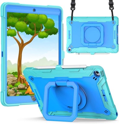 NIKCORP Robusna zaštitna maska za iPad Mini 6 8.3" s rotirajućim stalkom držačem za ruku i naramenicom, plava